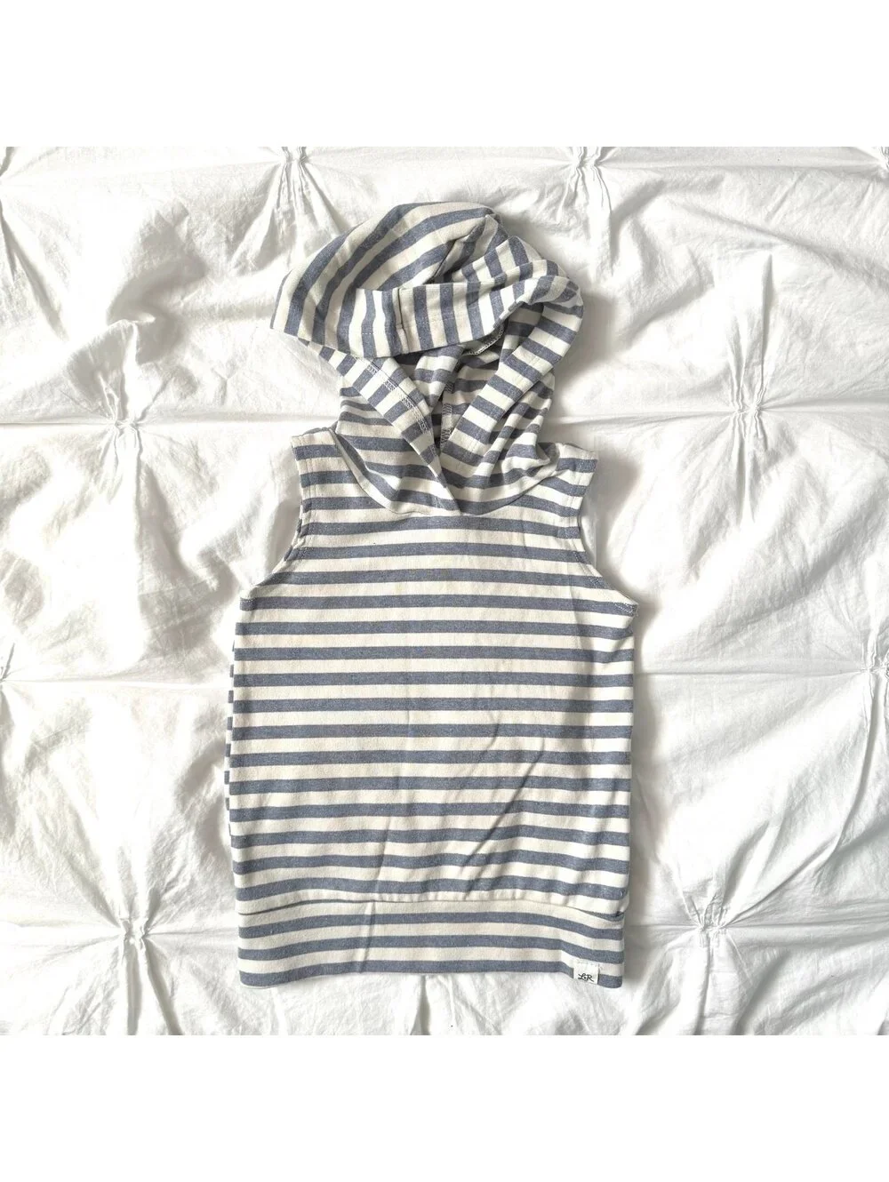 Lulu & Roo Striped Hoodie Tank Top